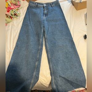 Zara zw marine straight high rise jeans